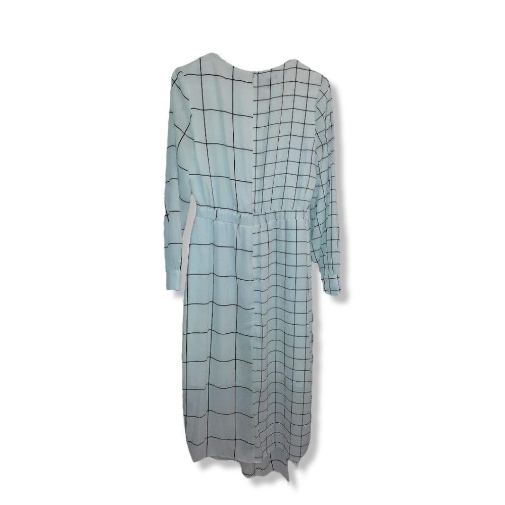 Alfani White Dress With Black  Strips